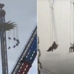 탑승객 32명, 강풍·폭우 속 아파트 25층 높이에 매달려… 아찔한 놀이기구 멈춤 사고