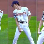 위너 이승훈, ‘던질까 말까’ 18초 댄스 시구… 롯데 팬, KBO에 민원 제기 (영상)