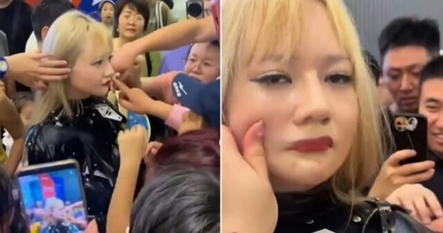 로봇 전시회에 고용된 여성 모델… ‘AI 로봇’인 척 관람객들이 가슴·얼굴 만지는 데도 꾹 참아 (영상)