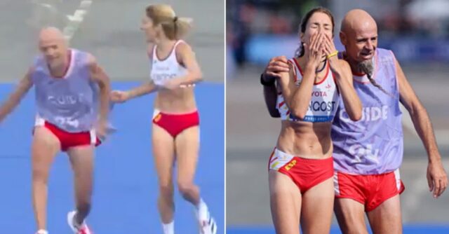 “손 놓으면 실격”… 시각장애인 마라토너, 파트너 경련 일으키자 결승선 2m 남기고 놓아줬다