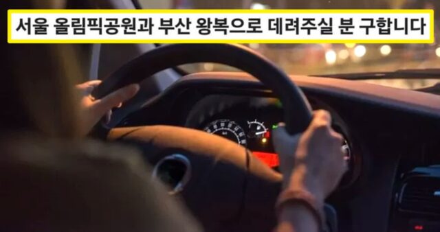 “추석 연휴 부산-서울 왕복 운전해주면 알바비 7만 5천원”… 당근에 올라온 구인 공고