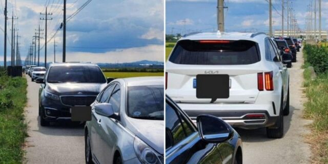 “귀성길 티맵에게 속은 차들”이란 제목으로 확산되고 있는 ‘귀경길’ 풍경