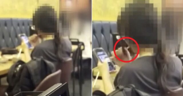식사 마치고 테이블에 앉아 양치까지 한 여성… 눈치 주자 이런 반응 보였다 (영상)