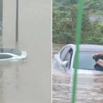 갑자기 불어난 비에 고립돼 차 위로 대피… ‘김해 제네시스좌’로 확산된 남성의 근황