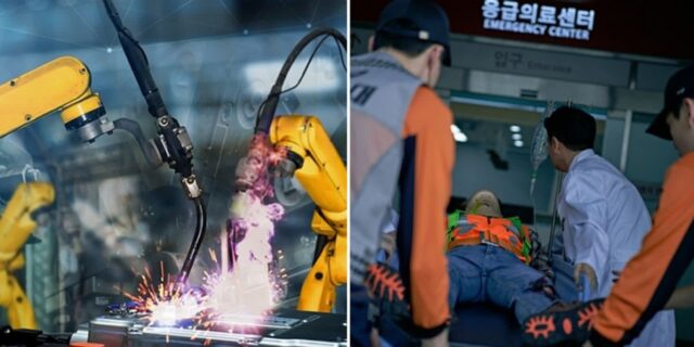 경북의 한 공장에서 일하던 40대 근로자… 로봇에 끼어 사망했다