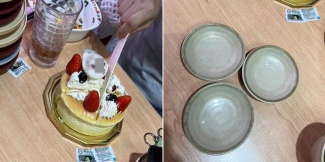 ‘외부 음식 반입 금지’인데 초밥집서 케이크 꺼낸 엄마… 간장 종지에 생크림 다 묻히고 떠나