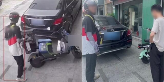 배달 중 벤츠와 접촉사고 내자 “있는 돈 다 드리겠다” 용서 빈 라이더… 차주는 ‘이 조건’ 내걸었다 (영상)