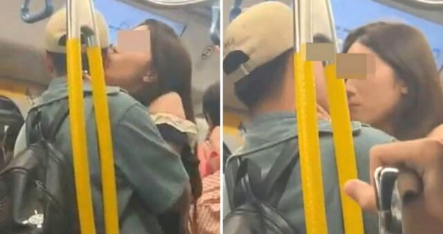 “차라리 모텔을 가라!”… 지하철서 남친 귀 깨물고 뽀뽀하며 스킨십 강요하는 여성