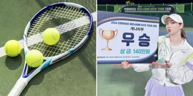 전국 규모 테니스 대회서 ‘두번째’ 우승 차지한 여배우… “연예인 최초”