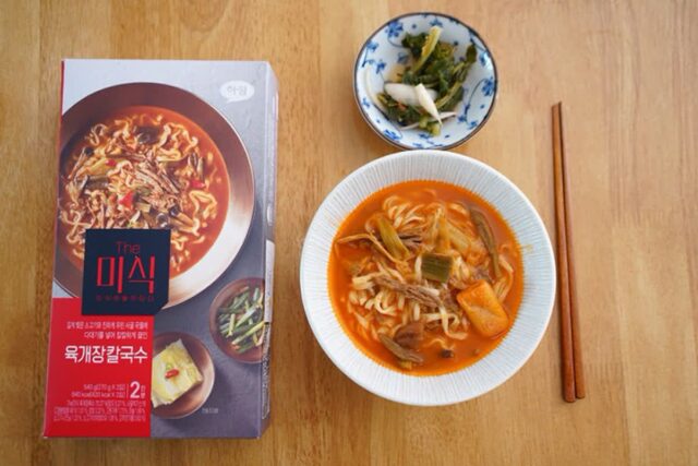 간단한요리 더미식 육개장 칼국수 밀키트 해장음식 레시피