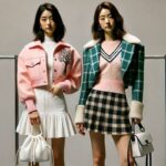 핑크 & 그린으로 겨울 패션을 완성하다