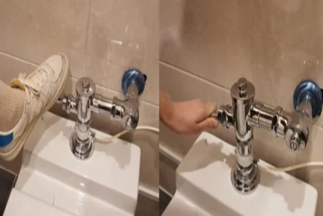 “손으로? 발로?” .. 공중화장실 물 내리는 방법, 논란 속 그 장면