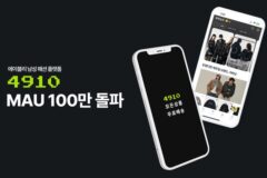 에이블리 4910, 월간 사용자 수 100만명 돌파