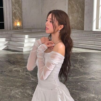 여자 긴머리 레이어드 C컬펌 스타일 연예인이미지