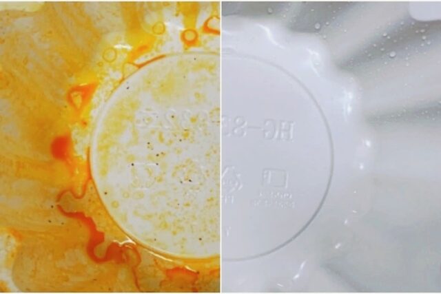고추기름 범벅 포장용기 ‘이것’ 넣고 흔들어주니 세척 끝이네!?