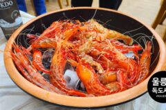 국내 맛집 여행 울릉도 독도새우 맛집 비치온 호텔 회 센터 독도새우 가격