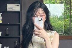 백지헌, 페미닌한 실루엣과 자연스러운 메이크업으로 빛난 자태