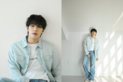 에이티즈 민기, 캘빈클라인 데님으로 2025 봄 트렌드 완성