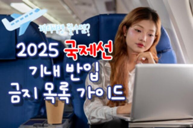 “기내 반입 가능 물품은 뭔가요?” 2025년 국제선 기내 반입 금지 물품 가이드