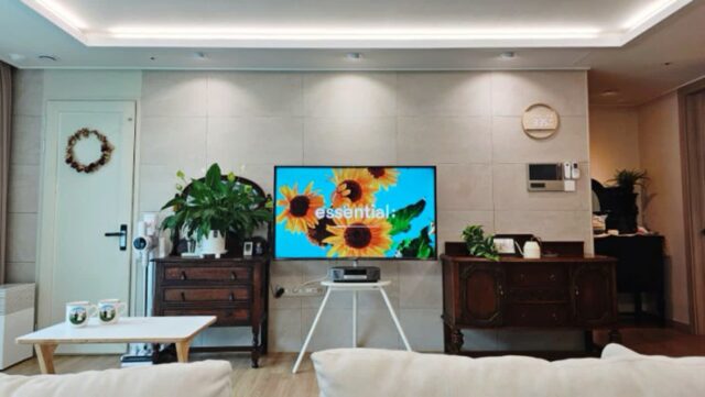 거실 셀프 인테리어 LG TV 티비 스탠드 활용기
