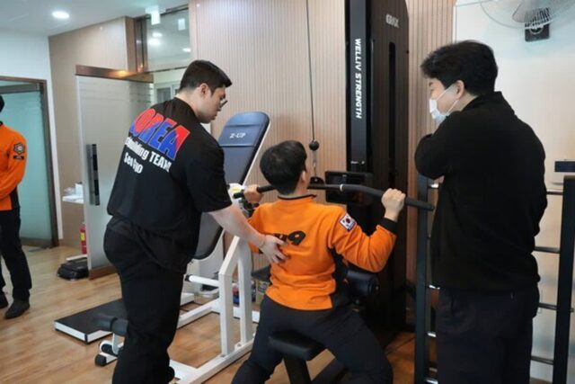 광진구 보디빌딩선수단, 소방관에 재능기부