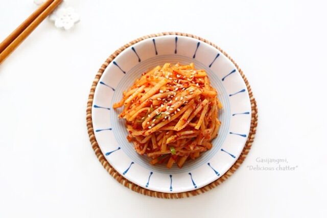 콜라비생채 만드는 법 야채반찬 무침 요리 반찬 콜라비 무침
