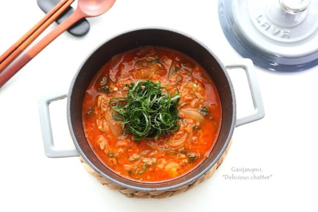 참치찌개 레시피 집밥 찌개 참치양파찌개 캠핑요리