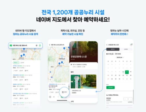 네이버 지도 앱에서 전국 1200여개 공공시설 예약 가능