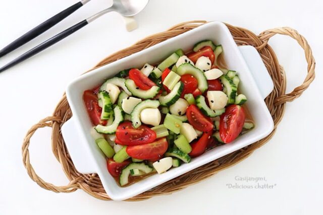 오이토마토샐러드 레시피 쉬라즈샐러드 지중해식 샐러드 소스