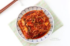 팽이버섯 두부조림 레시피 집밥 두부반찬 쉬운 반찬 조림반찬