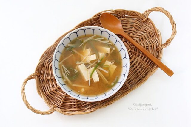 미소된장국 만드는 법 간단 아침국메뉴 된장국 레시피