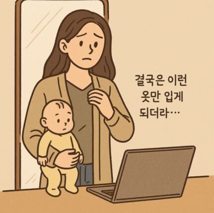 아기한테 쓰는 돈은 아깝지 않은데, 내 옷은 왜 망설여질까?