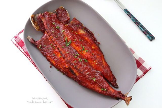 에어프라이어 고갈비구이 레시피 직화 고추장양념 대왕고갈비 집밥메뉴