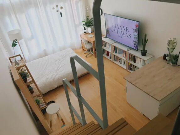 【원룸 인테리어】 디자이너와 고양이가 함께 사는 17평 복층 하우스