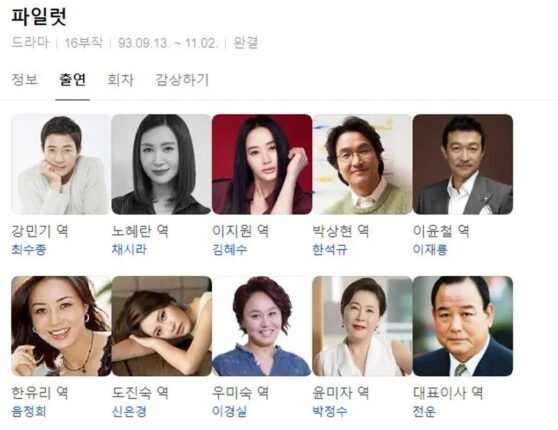 90년대 출연진ㅎㄷㄷ 했던 드라마들