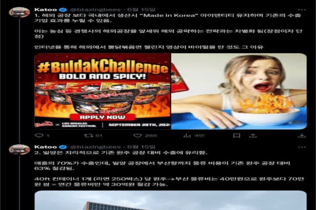 삼양식품이 밀양에 수출 전문 공장을 지은 이유