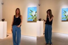 ‘세 아이 맘’에서 벗어난 선예가 보여준 수수하면서 아름다운 갤러리아 방문룩