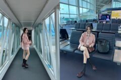 ‘금융맨과 결혼’한 티아라 멤버, ‘신혼’의 달콤함 담은 핑크 공항패션