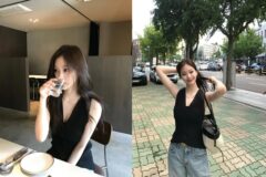 ‘꾸안꾸의 정석’ 최희진, 블랙 니트+데님만으로 완성한 여신 미모