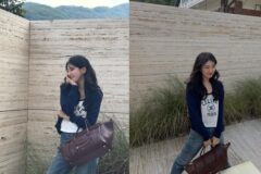 ‘국민 첫사랑’의 가을 OOTD…수지가 ‘청바지+가디건’을 입는 법