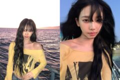 카리나, ‘CG’ 비주얼이 ‘자연광’을 만났을 때…캐주얼룩으로 연출한 ‘가장 비현실적 순간