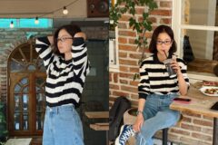 “대학생인 줄 알았네”…42세 기은세, 단발+안경 조합으로 패셔니스타의 교과서 등극