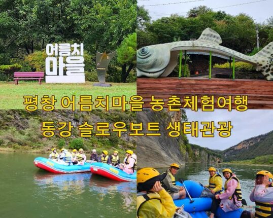 농촌체험 강원도 평창 어름치마을  농촌체험여행 동강 슬로우보트 생태관광