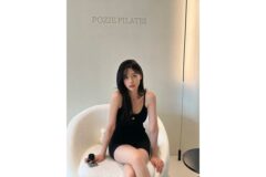블랙 슬립 니트 하나로 완성된 ‘미니멀 여신룩’