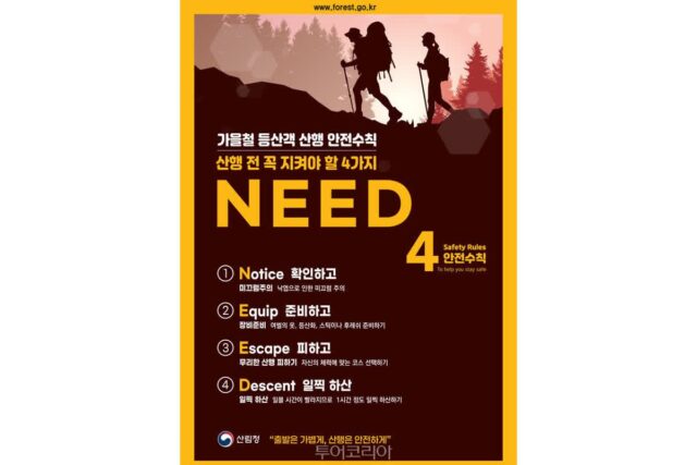 가을 단풍시즌, 안전 산행 수칙 4…기상체크, 기온변화 준비 필수!