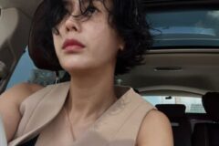 이혼 2년 만에 열애와 임신을 동시에 깜짝 발표한 여배우의 단발 웨이브펌