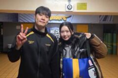 송하예, 삼성 썬더스 한호빈과 깜짝 투샷 공개… 시투·공연 모두 성공적 마무리