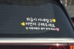“딴 여자랑도 살아보게” 도 넘은 차량 스티커 문구, 계속되는 논란