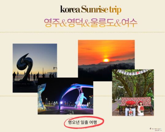 병오년 붉은 말띠 해 가볼만한 새해 일출 명소 여행 울릉도 도동항 외