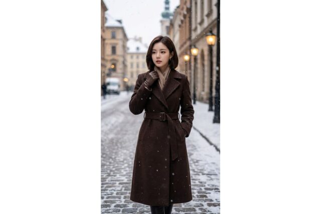 [StyleFlix] 브라운 톤의 클래식 롱 코트, 겨울 스트리트룩의 정석